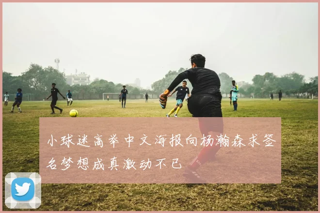 小球迷高举中文海报向杨瀚森求签名梦想成真激动不已